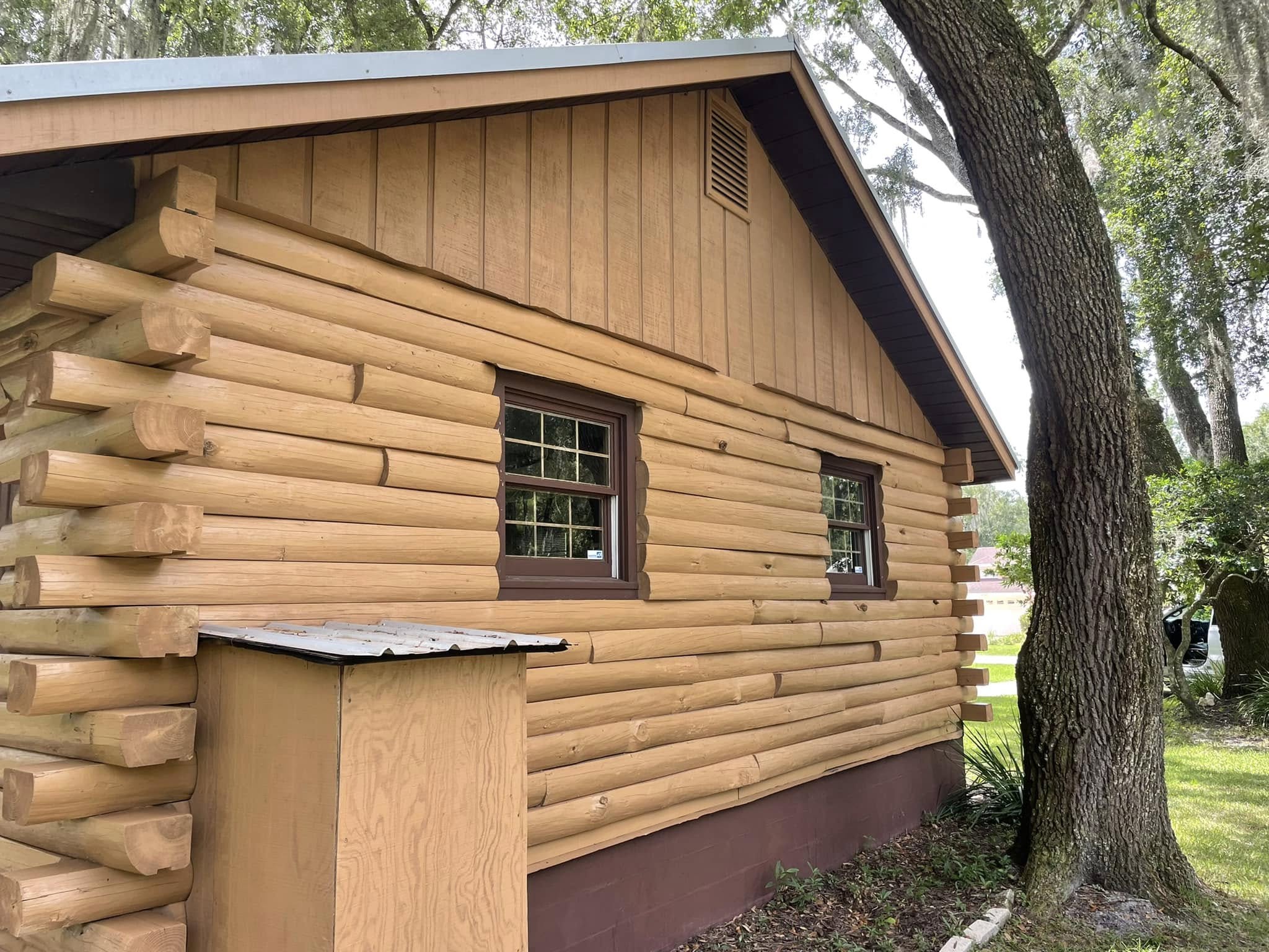 Log cabin staining and sealing by Color Pros Painting