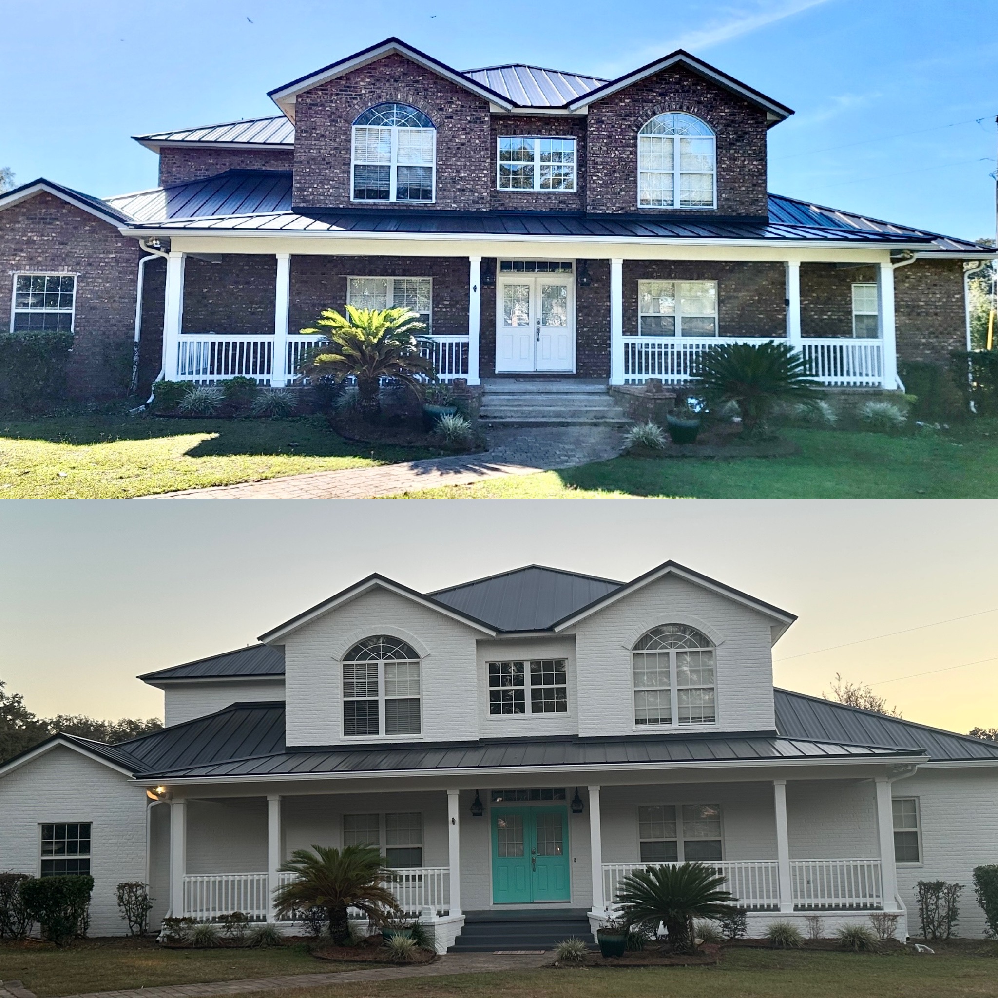 Full exterior — before & after by Color Pros Painting