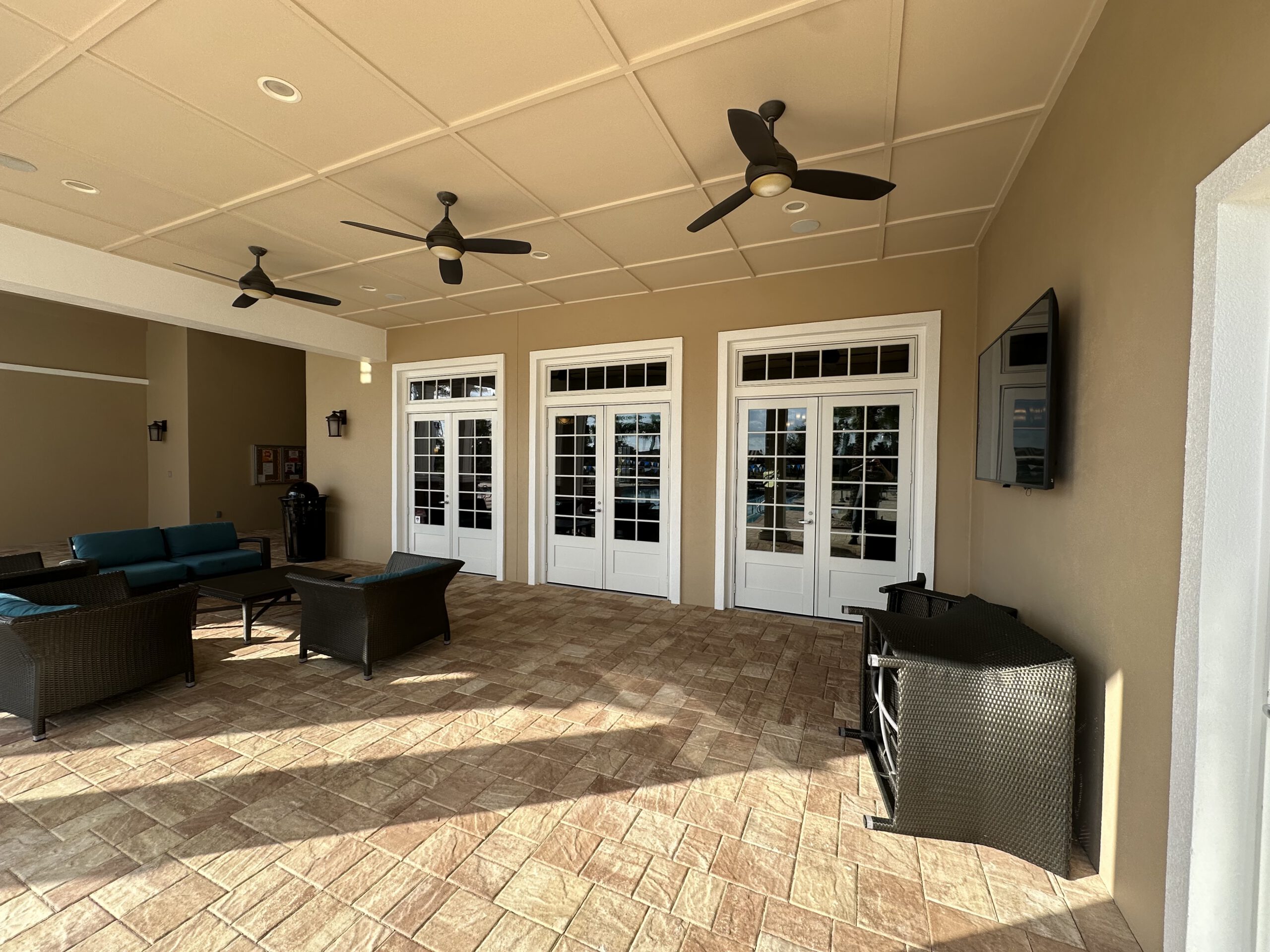 Covered lanai — ceilings & walls by Color Pros Painting