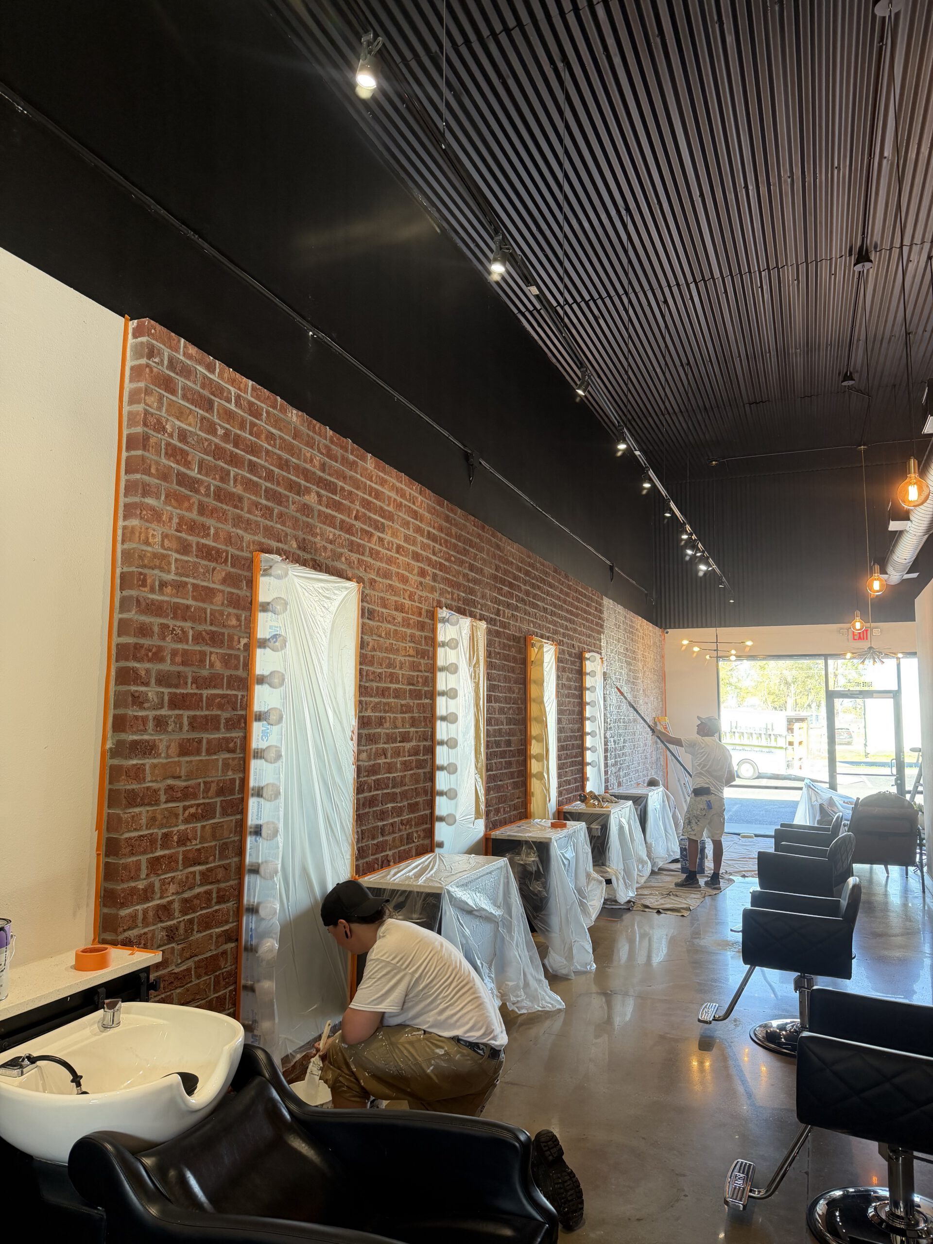Commercial interior — prep & protection by Color Pros Painting