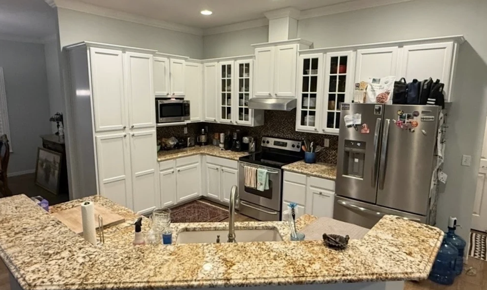 Kitchen cabinets — painted and sealed by Color Pros Painting